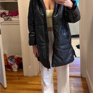 Zara Black Puffer Coat for Women